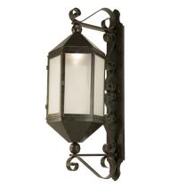 Meyda White 146468 - 14" Wide Plaza Lantern Wall Sconce